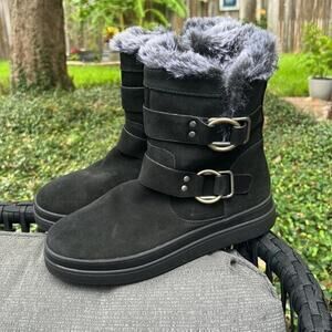 Nwot ▶️ J/SLIDES ◀️ NELLY Black Waterproof Suede